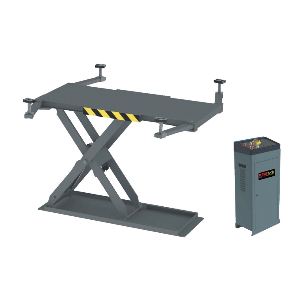 Sollevatore a Forbice Elettroidraulico 3 T KROFtools 9819 – Motortest