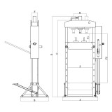 Pressa Idraulica 50T a Pedale KROFTOOLS 4890