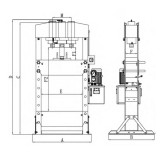 Pressa idraulica elettrica 100T doppia velocità - Kroftools 4897