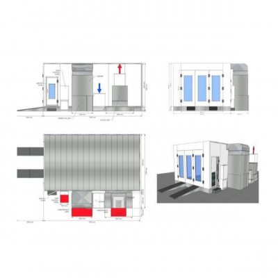 Cabina Verniciatura Auto Professionale ITA Spray Booth | Carrozzeria