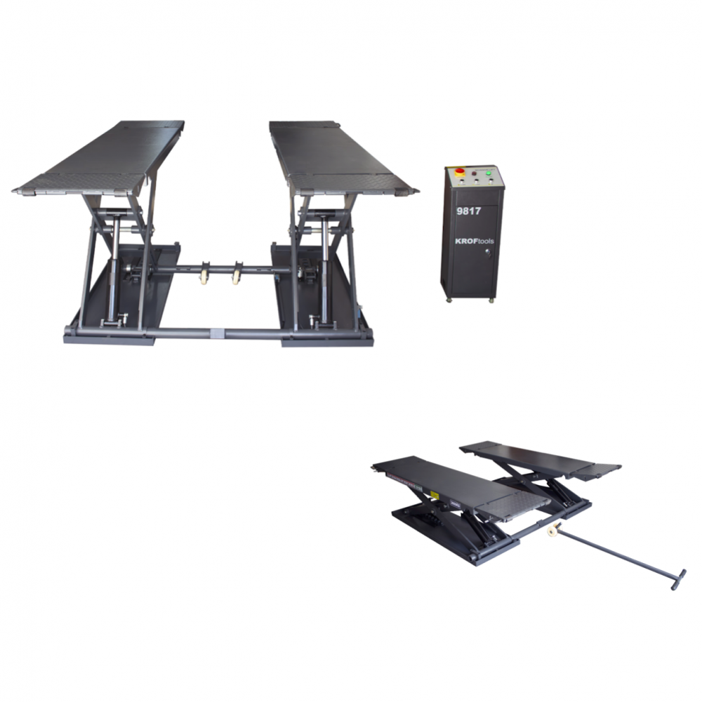 Sollevatore a Forbice Idraulico 3T KrofTools 9817  – Motortest